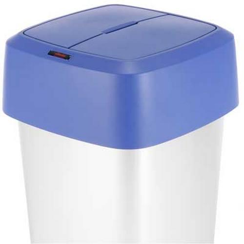Waste sorting bins - Vileda Iris square lid closed blue 137677 Vileda Professional - 