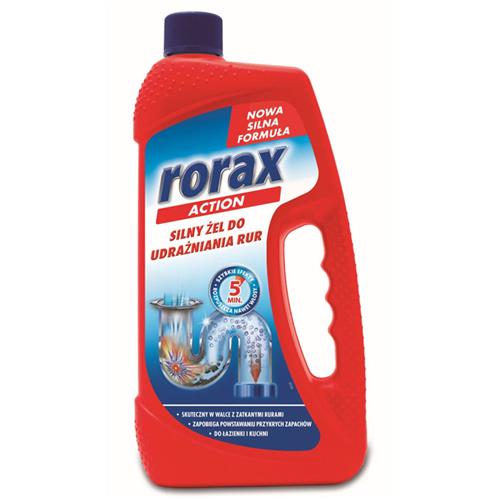 Rorax Action Gel for unblocking tubes 1000ml Red