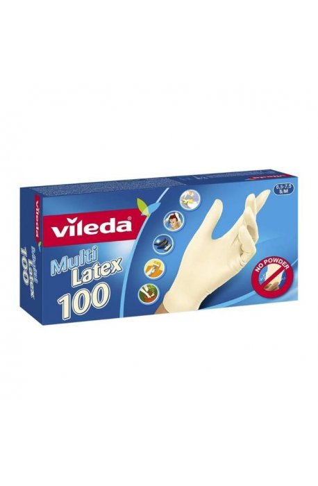 Gloves - Vileda Gloves Multi Latex 100pcs 146087 - 