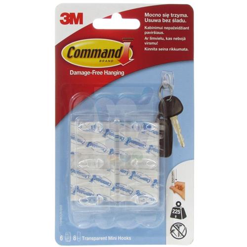 3M Command Hooks 6 pcs plastic 17006 3M