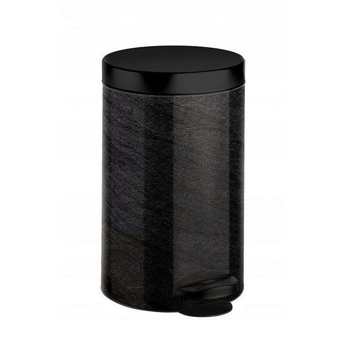 Waste sorting bins - New Line 14L Art Deco Black Marble Meliconi Pedal Bin - 