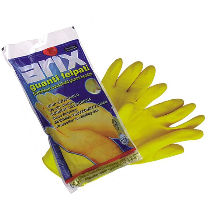 Gloves - Arix Flocked Latex Gloves M T226 - 