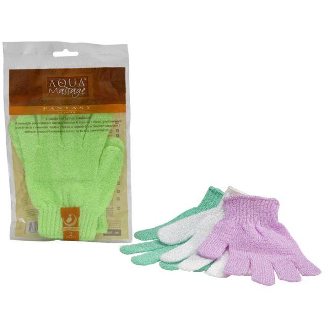 Sponges, washcloths, bath pumice stones - Arix Glove Bathing Glamor T966 2pcs - 
