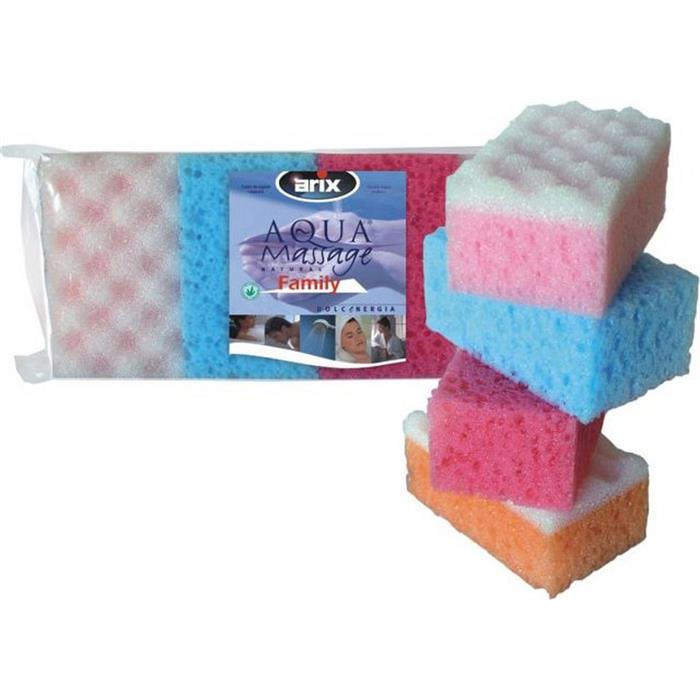 Sponges, washcloths, bath pumice stones - Arix Bath Sponge Family 4 Pcs W604 - 