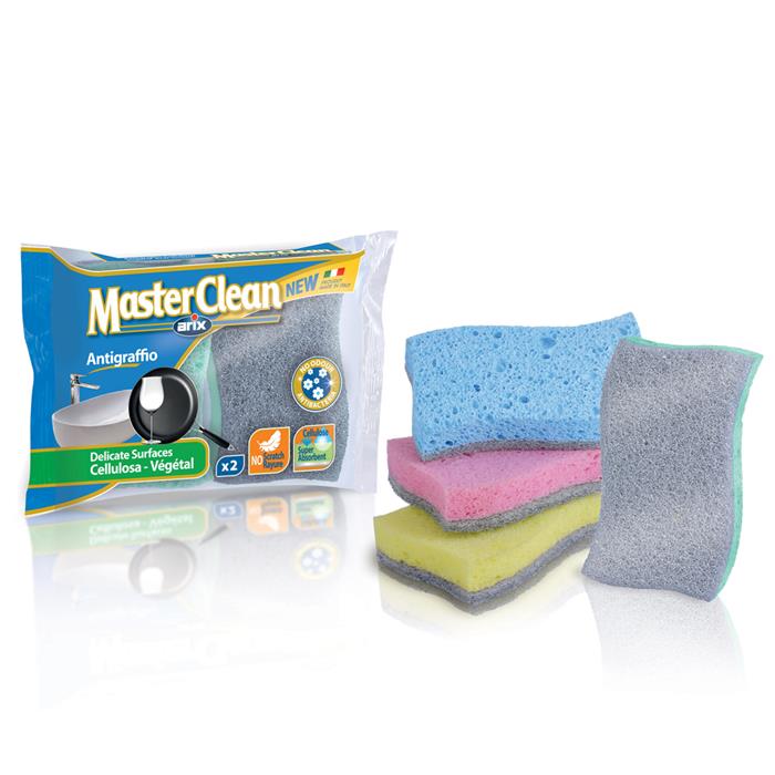 Scourers, cleaners, scourers - Arix Master Clean Non-scratching cellulose sponge 2pcs T112780 - 