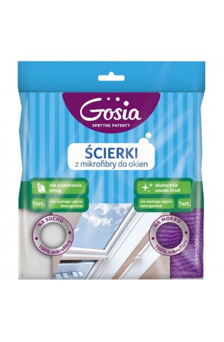 Sponges, cloths and brushes - Gosia Microfiber Cloth for windows 2 pcs 4178 - 