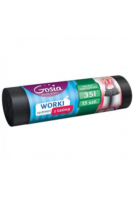Garbage bags - Gosia Garbage Bags With Tape 35l G A15 Black 4419 - 