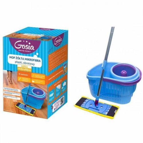 Gosia Swivel Set Flat Microfiber Mop + Bucket 5672