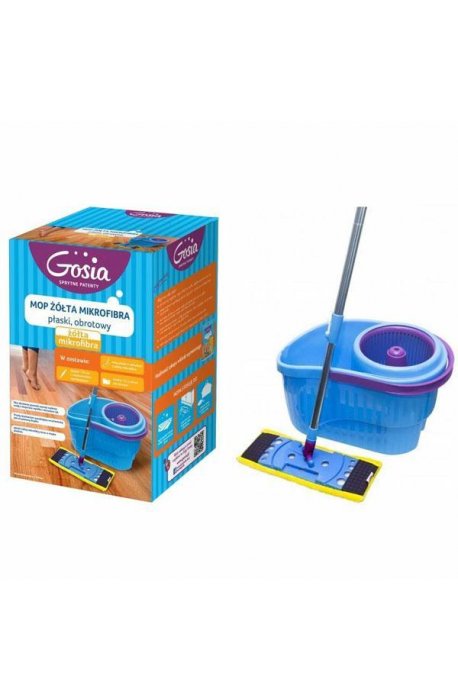 Cleaning kits - Gosia Swivel Set Flat Microfiber Mop + Bucket 5672 - 