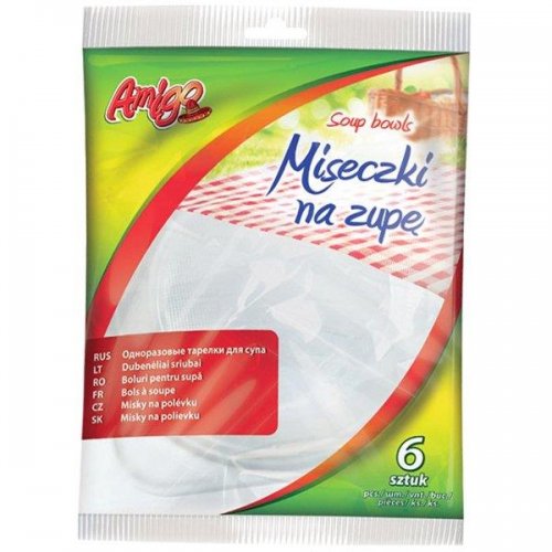 Gosia Amigo Disposable Soup Bowls Plastic 6 pcs