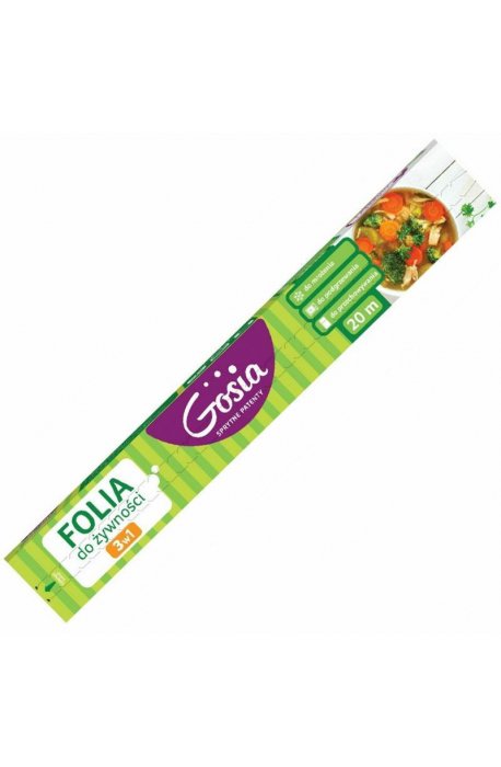 Foils, sacks, food papers - Gosia Food Foil 20m 3in1 With Knife 6406 - 