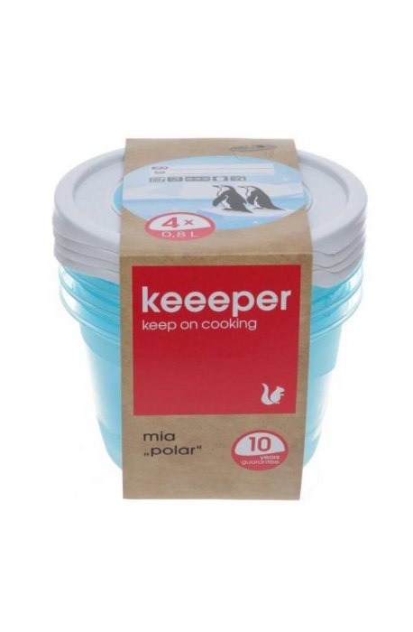 Food containers - Keeeper Set of Round Polar Containers 4x0,8l 3069 - 