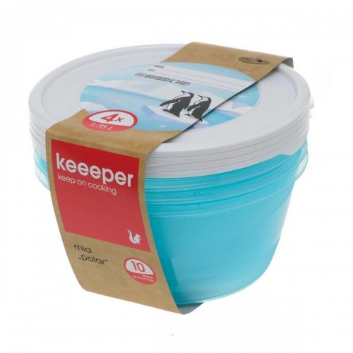 Keeeper Set of Round Polar Containers 4x1,75l 3069