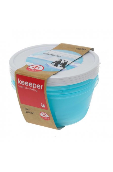 Food containers - Keeeper Set of Round Polar Containers 4x1,75l 3069 - 
