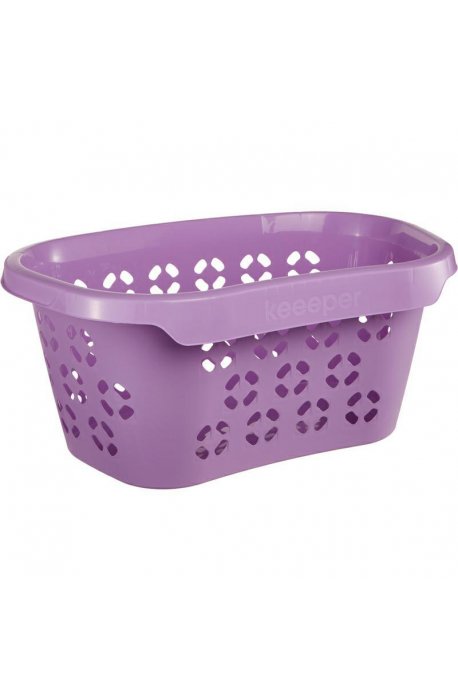 Laundry baskets - Keeeper Anton Laundry Basket 30.5l Lilac With Hip Support 1009 - 