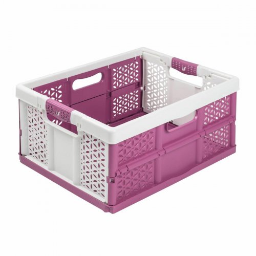 Keeeper Folding Shopping Basket Lea 32l Purple-White 1029