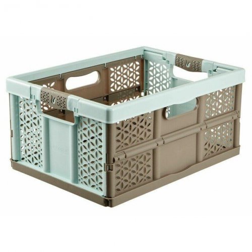 Keeeper Folding Shopping Basket Lea 32l Brown Mint 1029