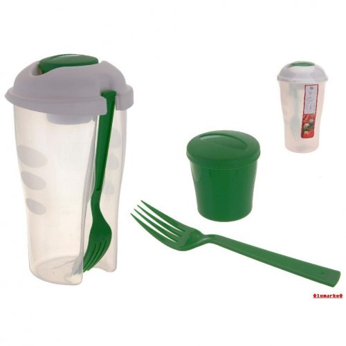 Salad Container With Fork High H.