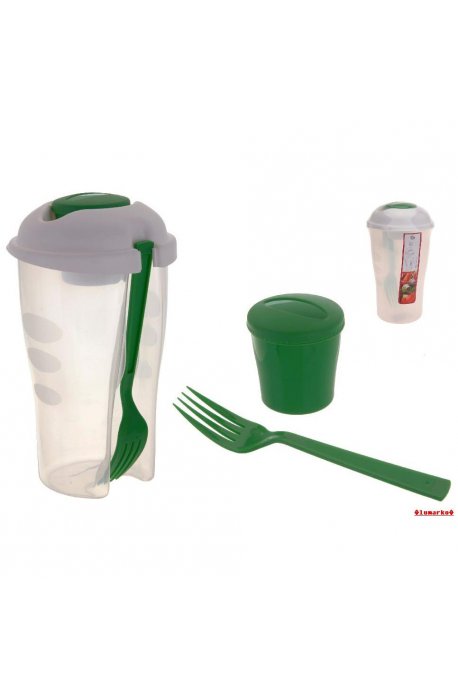 Food containers - Salad Container With Fork High H. - 