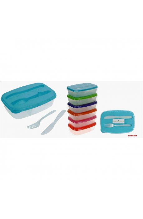 Food containers - Salad Container With Rectangular Cutlery H. - 