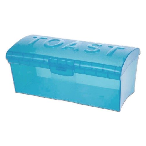 Toasted Bread Container Green Blue Transparent H