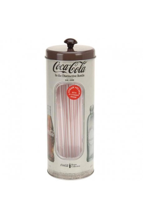 Cans, baskets - Coca-Cola Straw Can Brown H - 