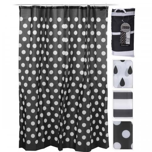 Fabric Shower Curtain 180x180 cm 3 Designs H