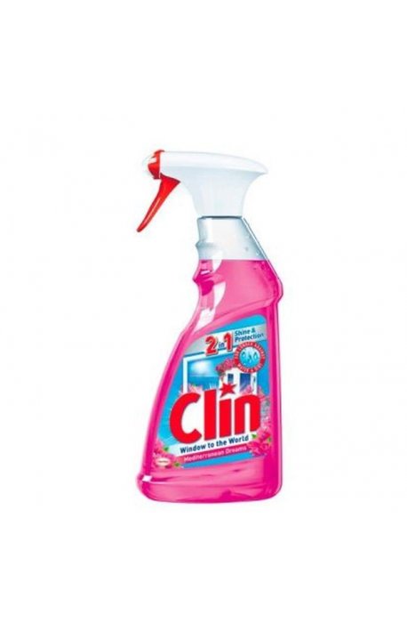 Window cleaners - Clin Glass Liquid 500ml Pink Maditerranean Dreams - 