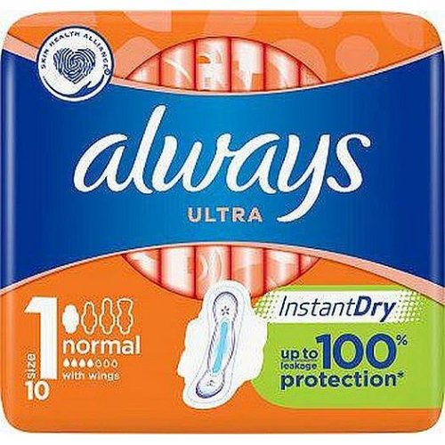 Sanitary napkins Always Ultra Normal 10pcs Orange