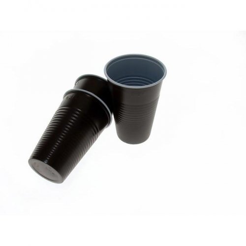 Disposable Plastic Mug Brown For Warm Drinks 200ml 100pcs