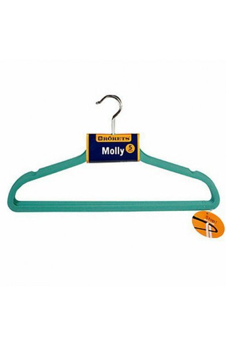 Covers and hangers for clothes - Rorets Hangers Molly 5pcs Turquoise 294303 - 