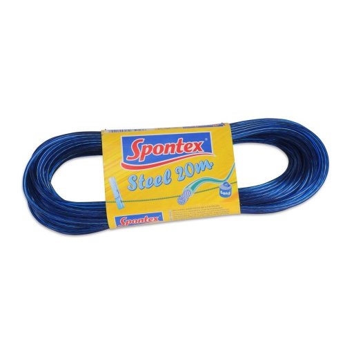 Spontex Steel 20m 24012 Clothesline Cord Clothes pegs, ropes, clothes lines  UNDERWEAR CABLE STEEL 20M 24012 SPONTEX Steel underwear rope, very strong  and durable. Steel cord with plastic sheath. Holds up to