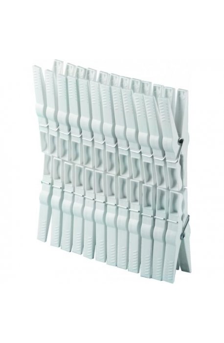 Clothes pegs, ropes, clothes lines - Plast Team Clothes Pegs 24pcs White 1031 - 