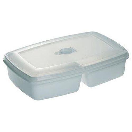 Plast Team Double Microwave Oven Container White 3104
