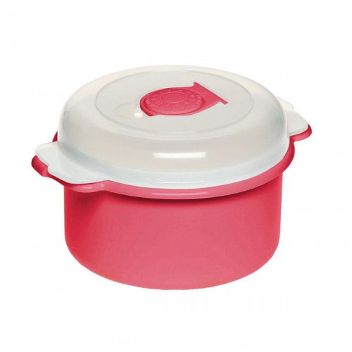 Plast Team Container For Microwave Oven 0.5l 3106 Round Red
