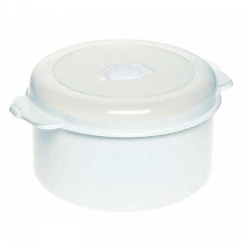 Plast Team Container For Microwave Oven 1.5l 3107 Round White