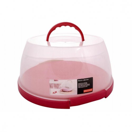 Plast Team Cake Container With Handle Red 1865