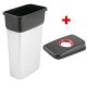 Waste sorting bins - Vileda Geo Metallic basket 55l 137660 + cover black-red Metal 137664 Vileda Professional - 