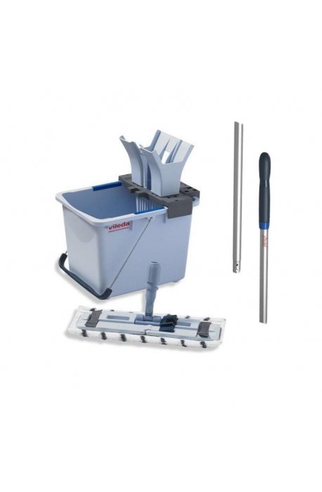 Cleaning kits - Vileda Ultraspeed Starter Kit 15l 149090 + Aluminum Stick 145cm 116720 - 
