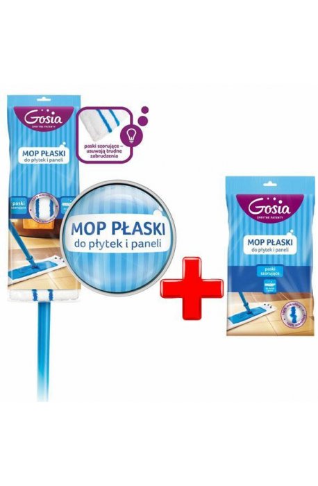 Cleaning kits - Gosia Set for Tiles and Panels Mop + Refill - 