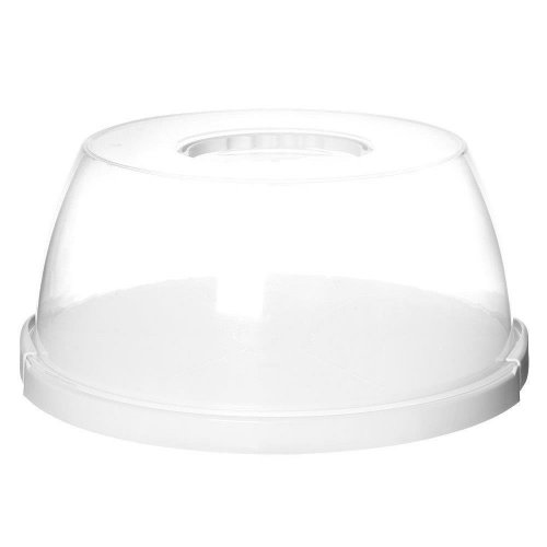 Cake Container With Handle White 1865 Plast Team