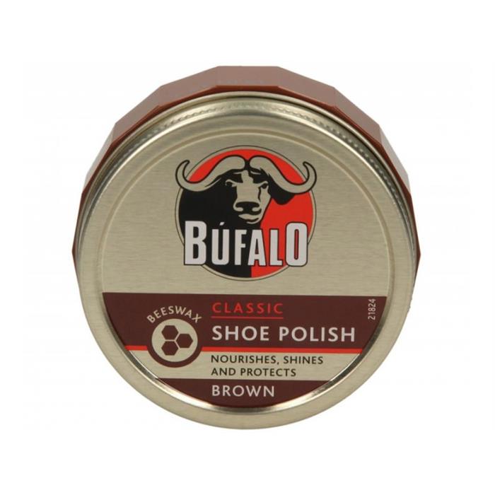 Leather and shoe products - Bufalo Pasta in a tin, brown 75ml - 