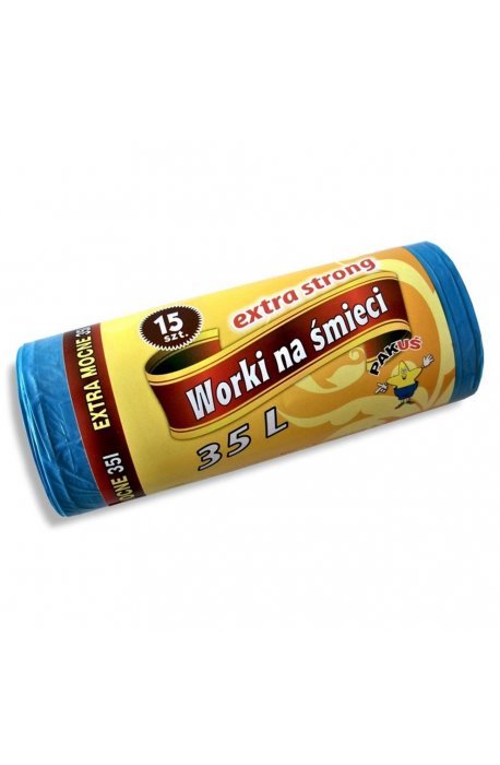 Garbage bags - Pakuś Worki Extra Strong 35l A15 Blue 5468 P - 