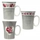 cups - Striped Porcelain Mug 370ml 9537 CH - 