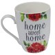 cups - White Porcelain Mug With Rose 345ml 9483 CH - 