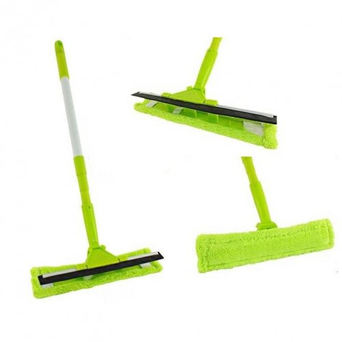 Glass Mop Washer With Microfiber Telescopic Rod Green 3227 CH