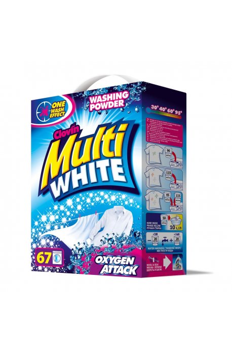 Washing powders and containers - Multiwhite Clovin Carton Powder 5kg - 