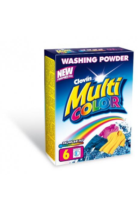 Washing powders and containers - Multicolor 600g Powder Clovin Carton - 