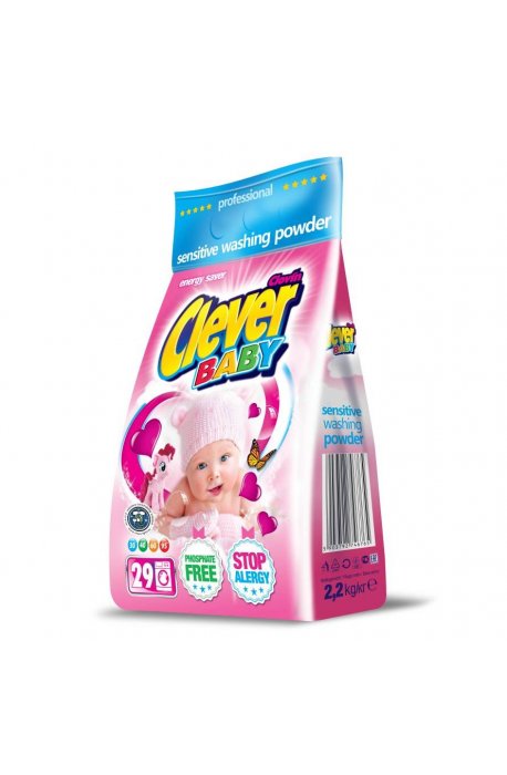 Washing powders and containers - Powder Clever Baby 2.2kg Foil Clovin - 
