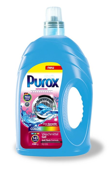 Gels, liquids for washing and rinsing - Purox Washing Liquid 4.3l Color Clovin - 